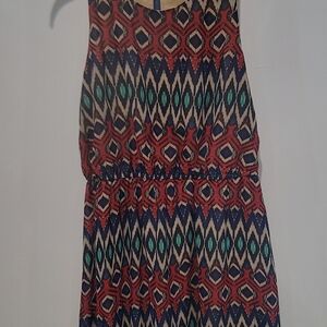 Xhilaration Midi Dress / Red, Blue, Green, Tan / Size XL